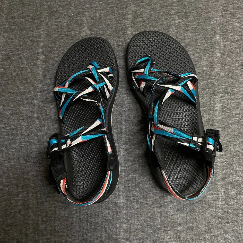 Chaco Z Cloud 2 Womens 9 Sandals Multi Color Strappy Toe Loop J107128 Black